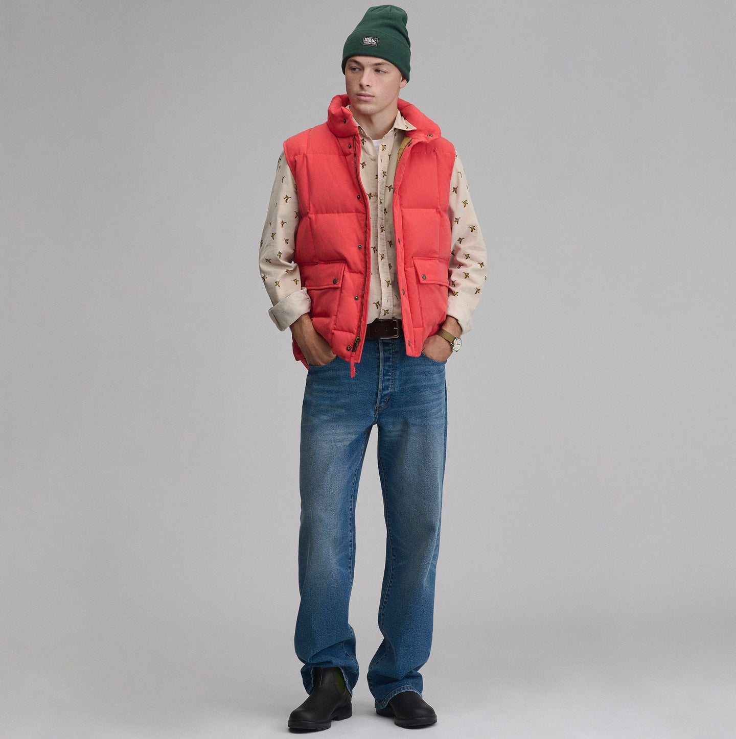 LS Fine Wale Corduroy - Print-Pumice-4