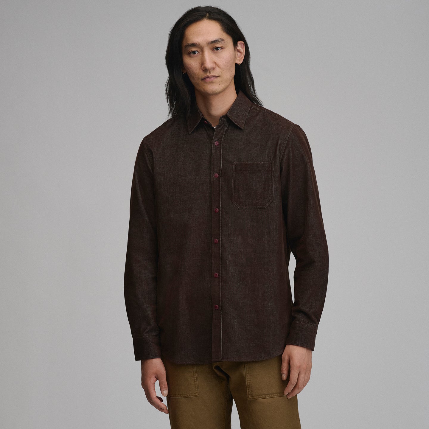 LS Fine Wale Corduroy - Solid-Cordovan-1
