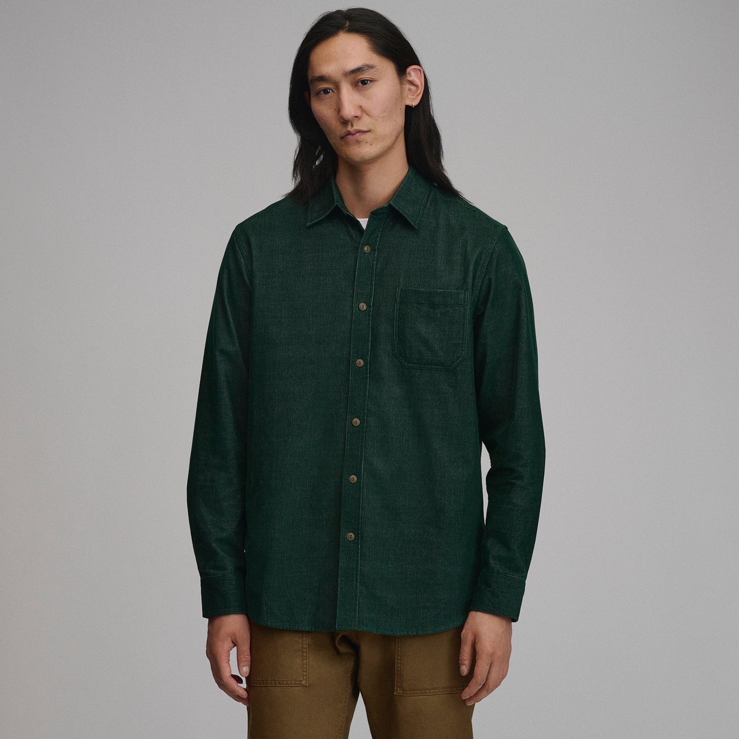 LS Fine Wale Corduroy - Solid-Dark Mint-5