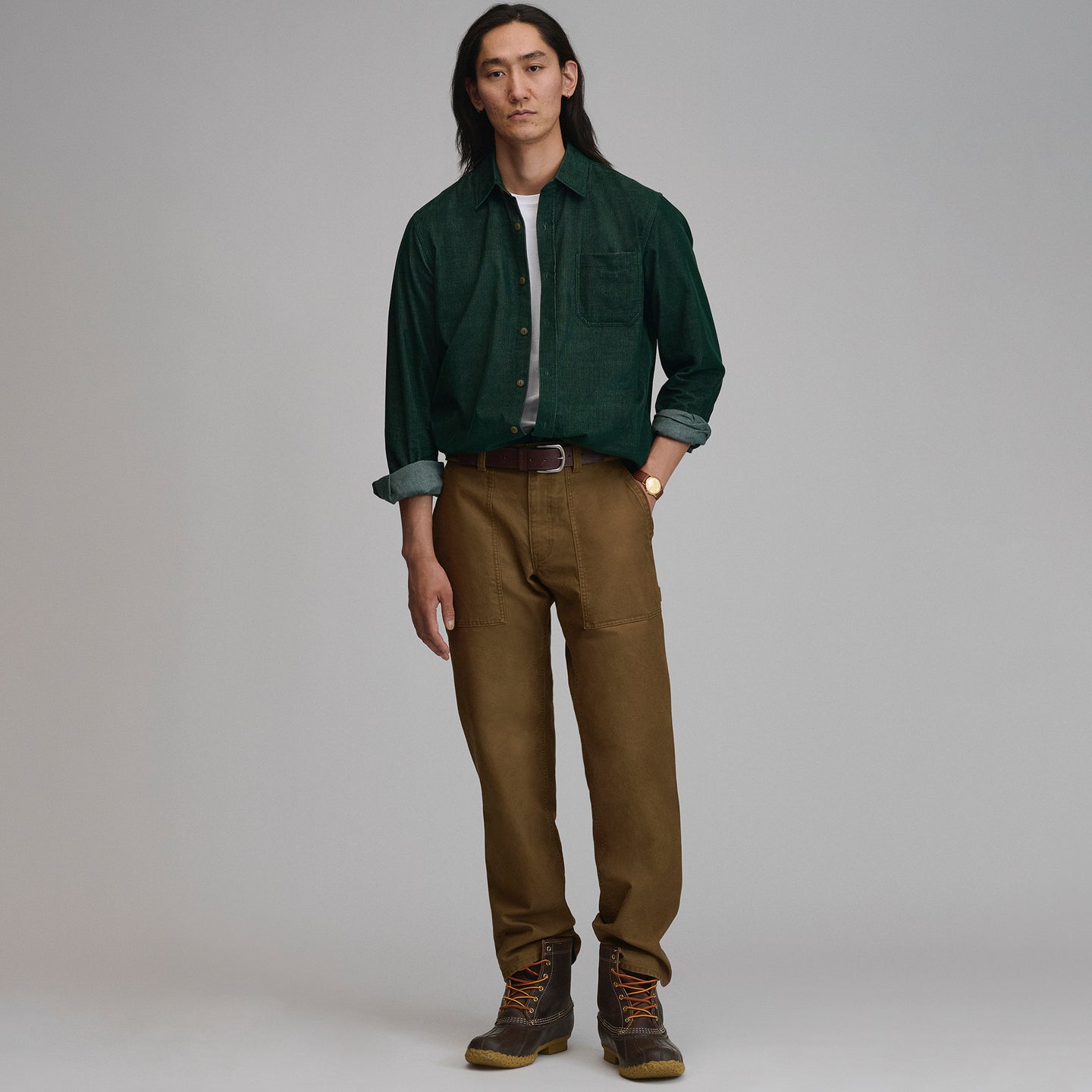 LS Fine Wale Corduroy - Solid-Dark Mint-8