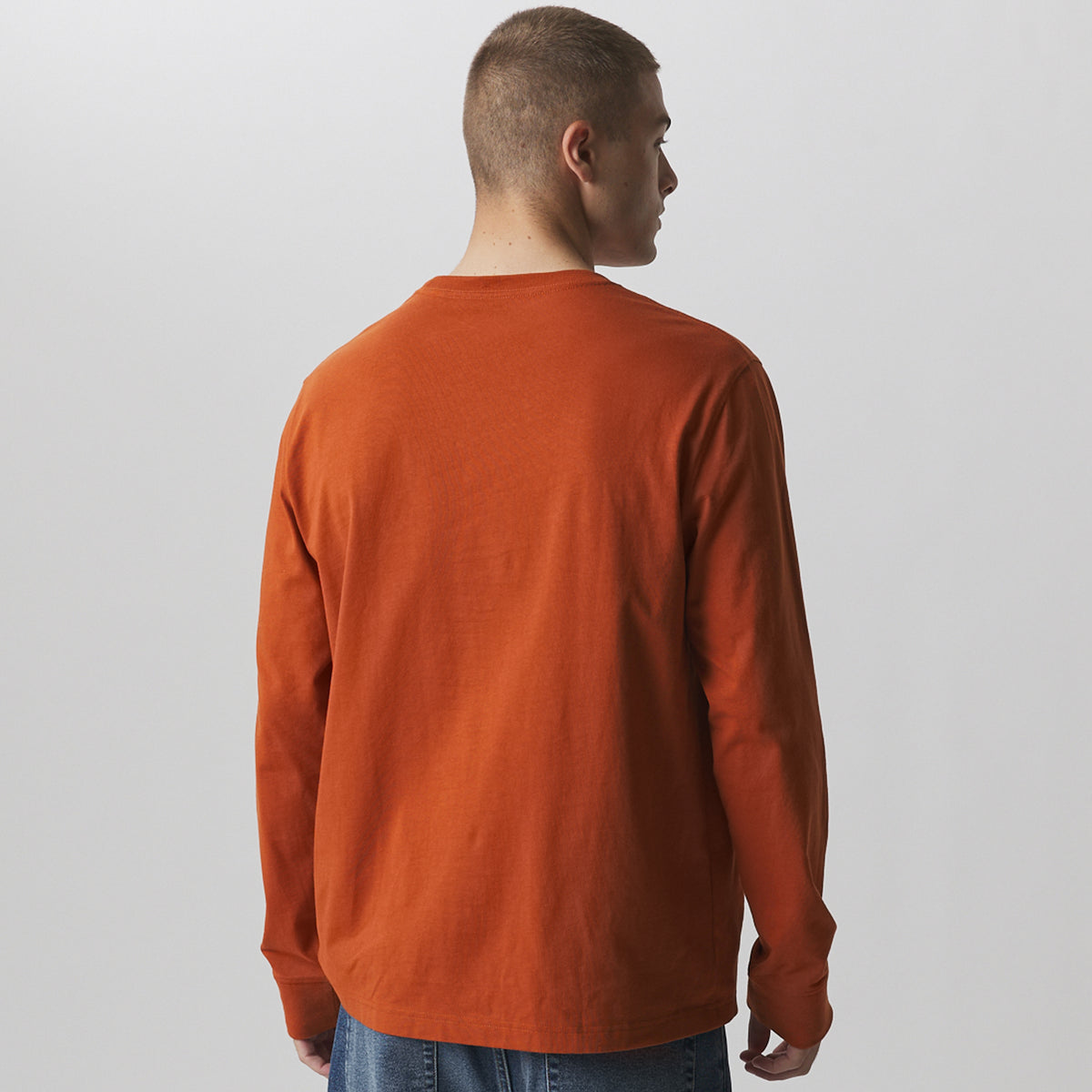 Men's Legend Wash 100% Cotton Long-Sleeve Classic T-Shirt-Picante-3