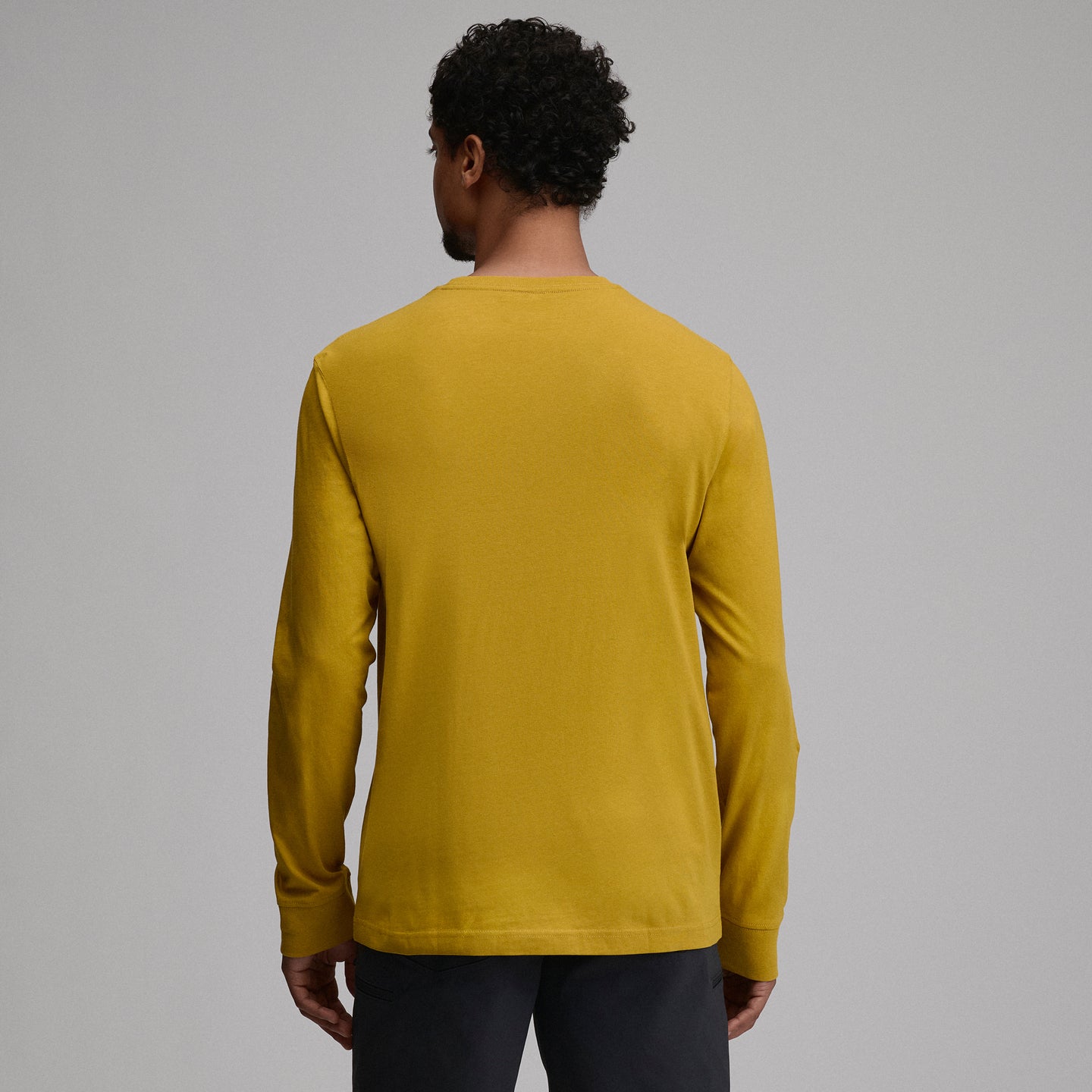 Men's Legend Wash 100% Cotton Long-Sleeve Classic T-Shirt-Golden Oak-2