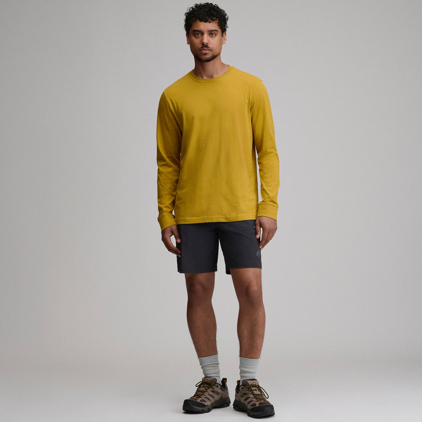 Men's Legend Wash 100% Cotton Long-Sleeve Classic T-Shirt-Golden Oak-4