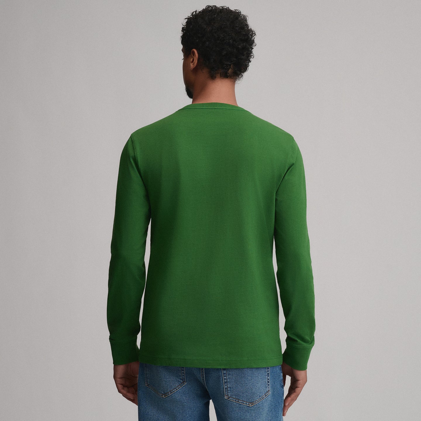 Men's Legend Wash 100% Cotton Long-Sleeve Classic T-Shirt-Asparagus-2