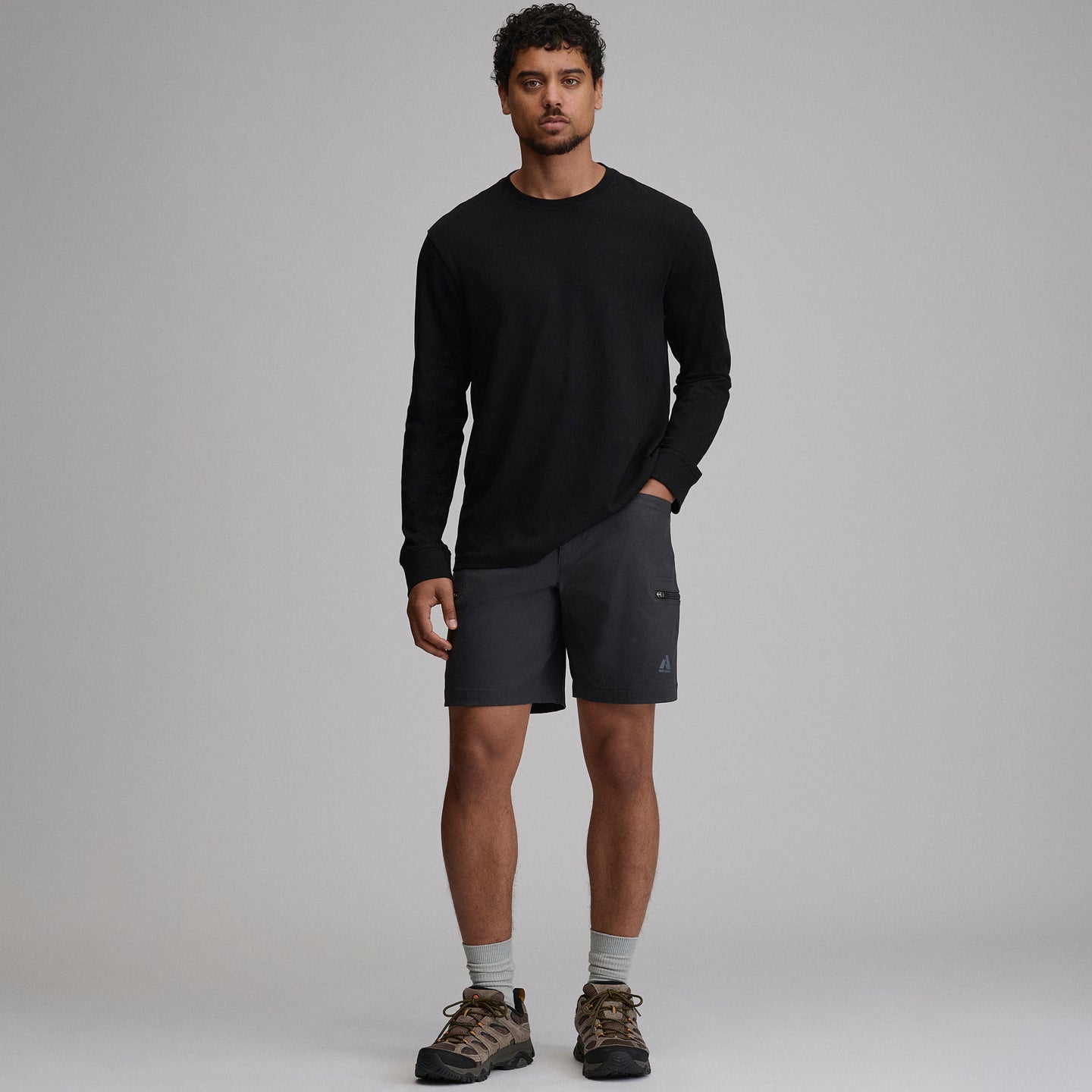 Men's Legend Wash 100% Cotton Long-Sleeve Classic T-Shirt-Black-12