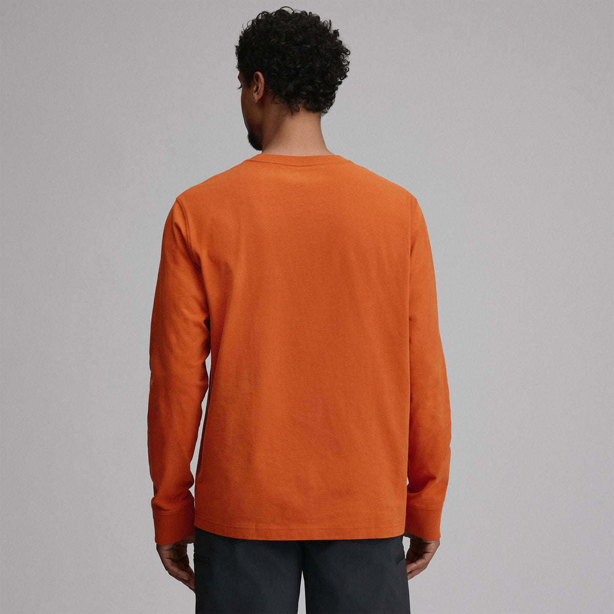 Men's Legend Wash 100% Cotton Long-Sleeve Classic T-Shirt-Carrot-2