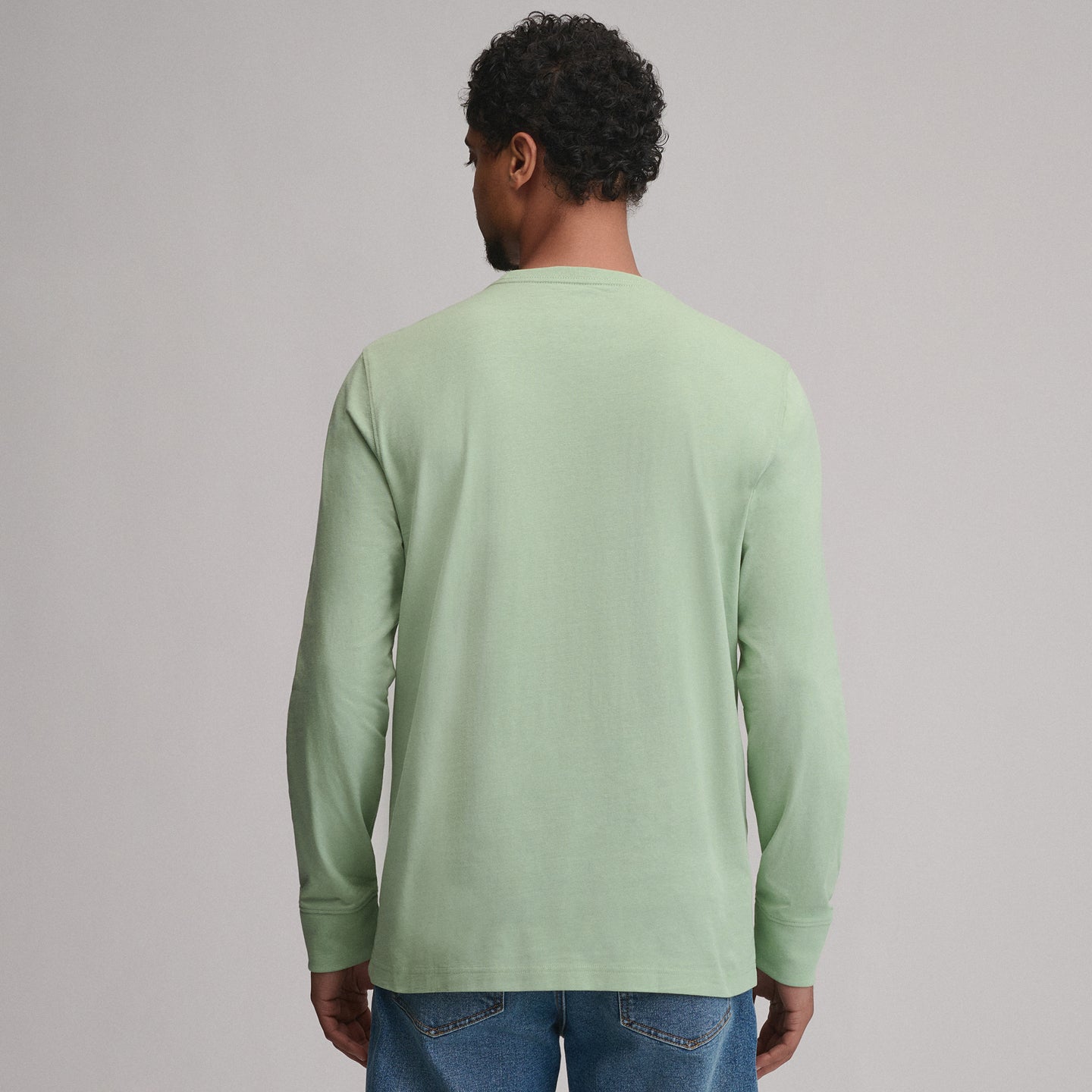 Men's Legend Wash 100% Cotton Long-Sleeve Classic T-Shirt-Limestone-6