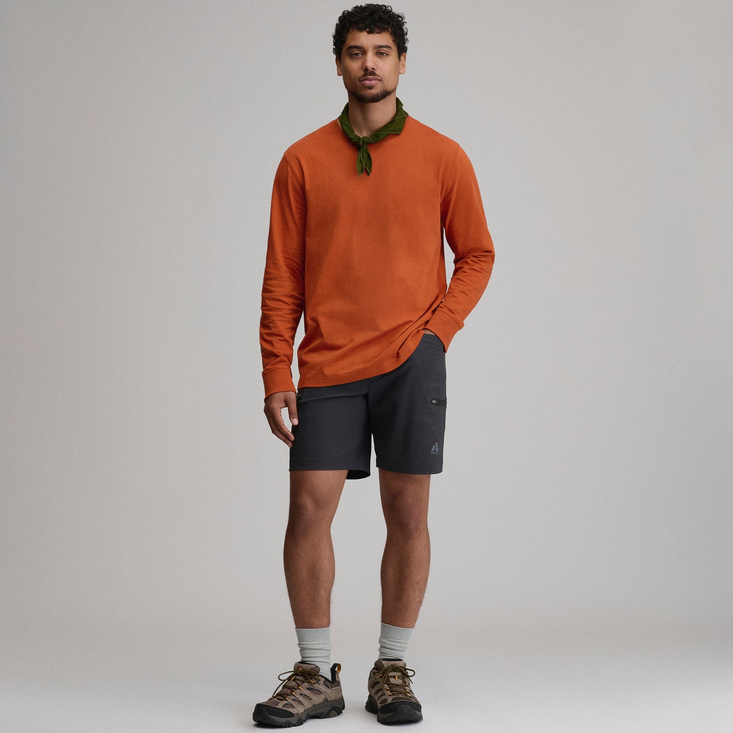 Men's Legend Wash 100% Cotton Long-Sleeve Classic T-Shirt-Picante-28