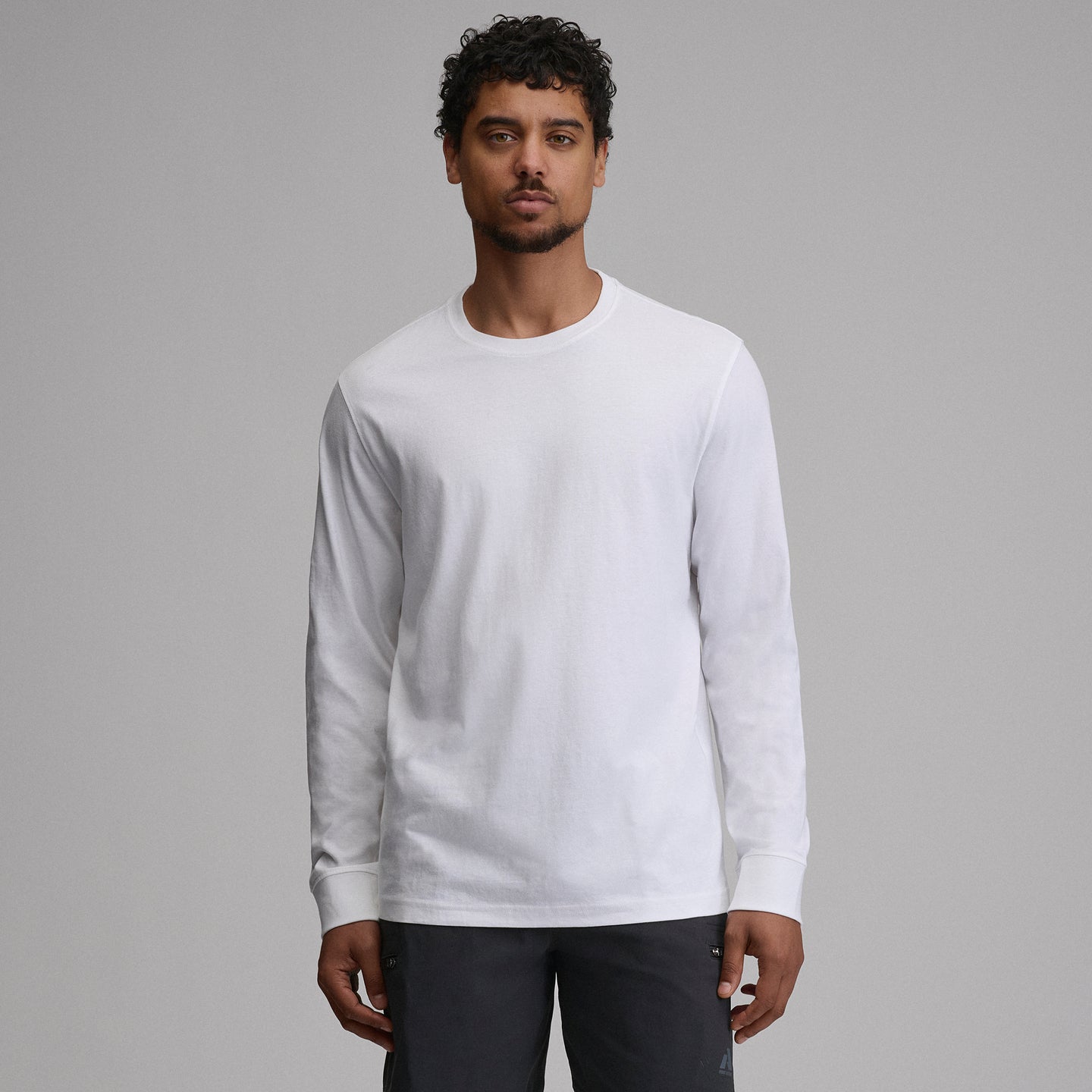 Men's Legend Wash 100% Cotton Long-Sleeve Classic T-Shirt-White-48