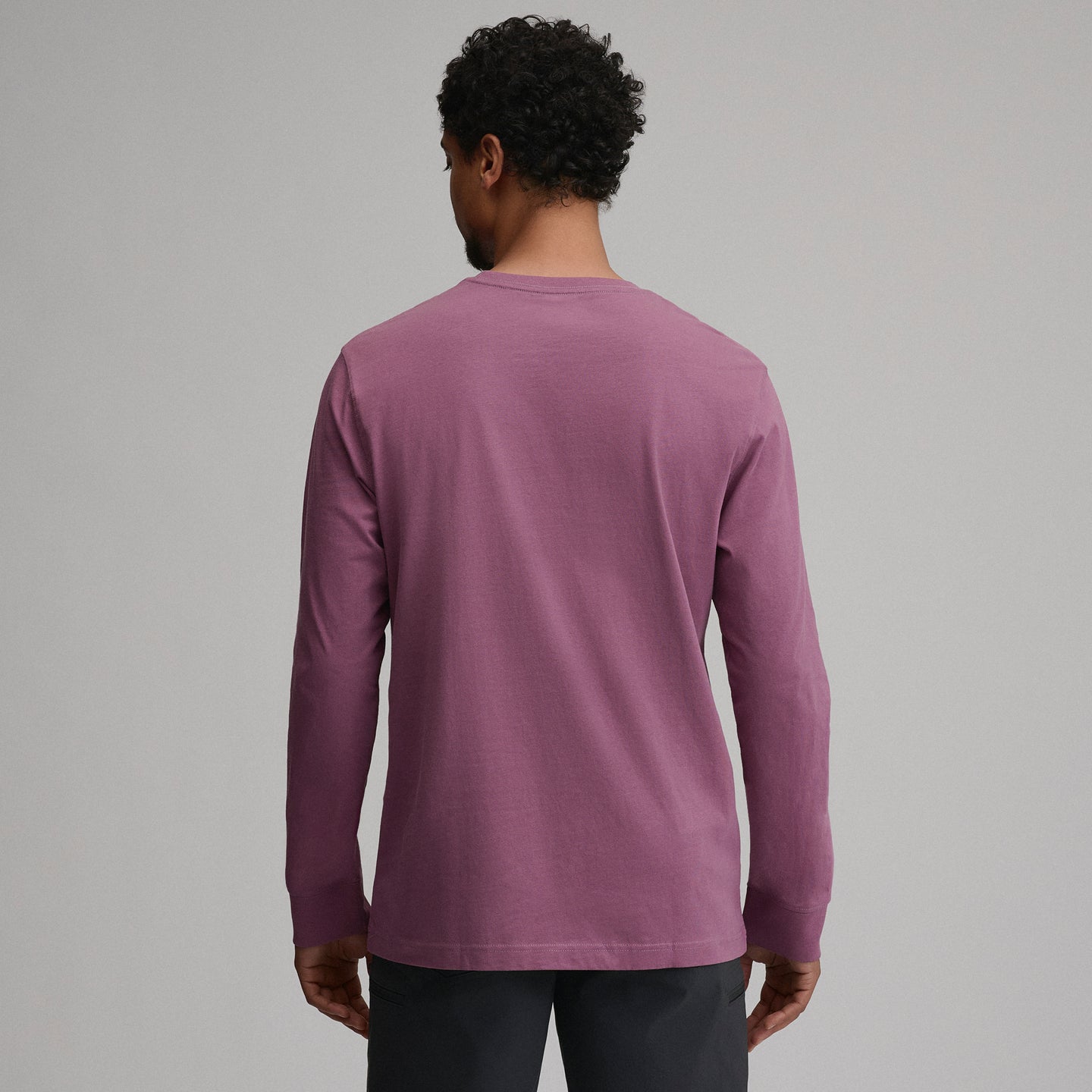 Men's Legend Wash 100% Cotton Long-Sleeve Classic T-Shirt-Wisteria-30