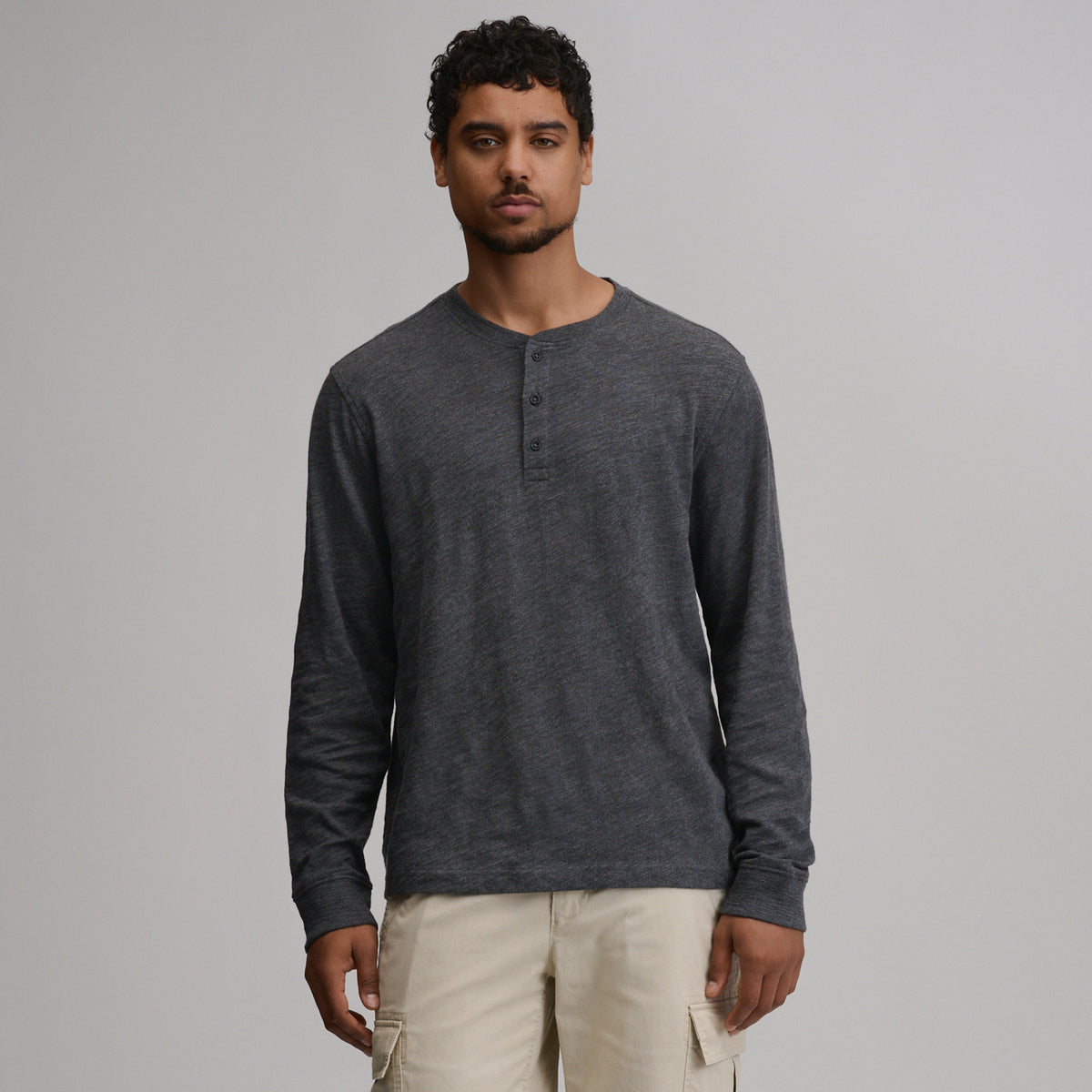 LS Slub Jersey Henley-Charcoal Heather-5
