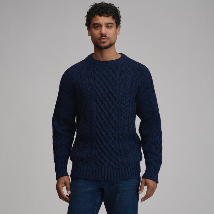Men's Northwest Cable-Knit Crew Sweater