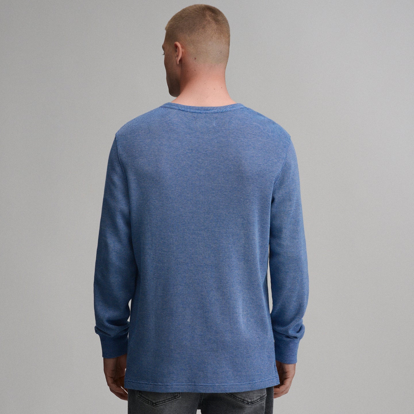 Plaited Waffle Thermal Crew-Royal-6