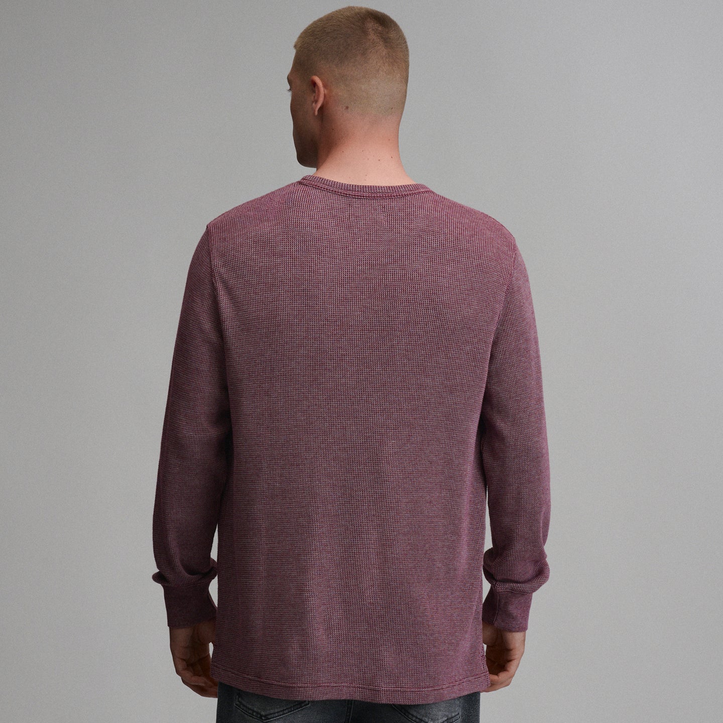 Plaited Waffle Thermal Crew-Dk Lava-18