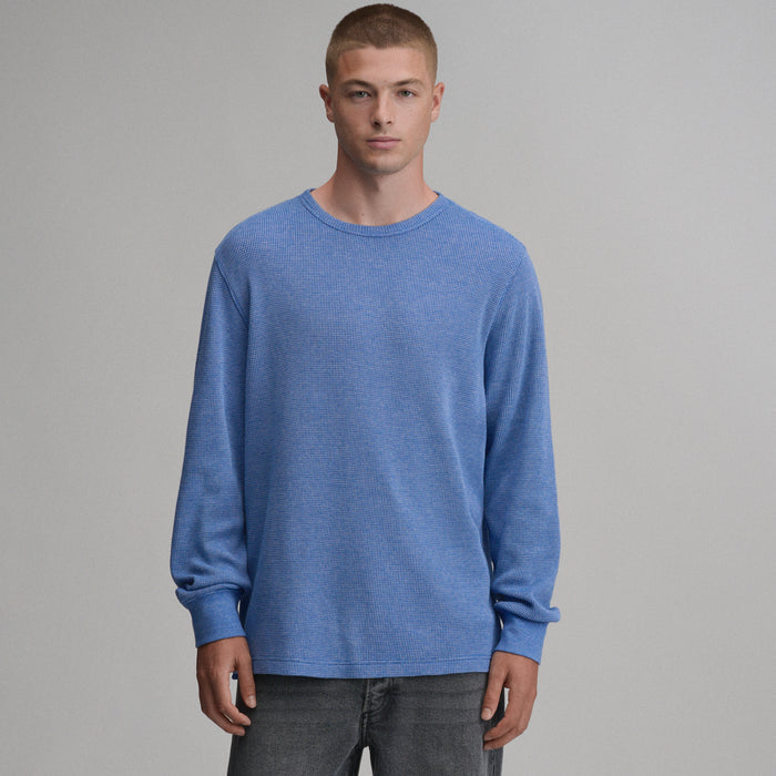Men's Plaited Waffle Thermal Crew