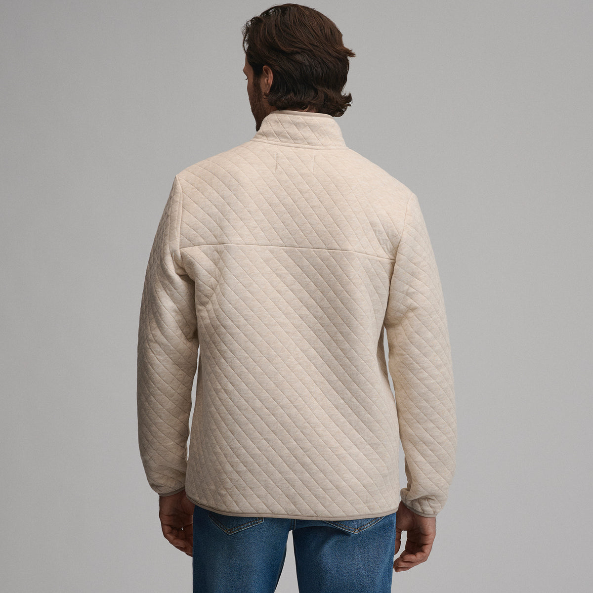 Quilted Quarter Zip-Heather Oatmeal-14