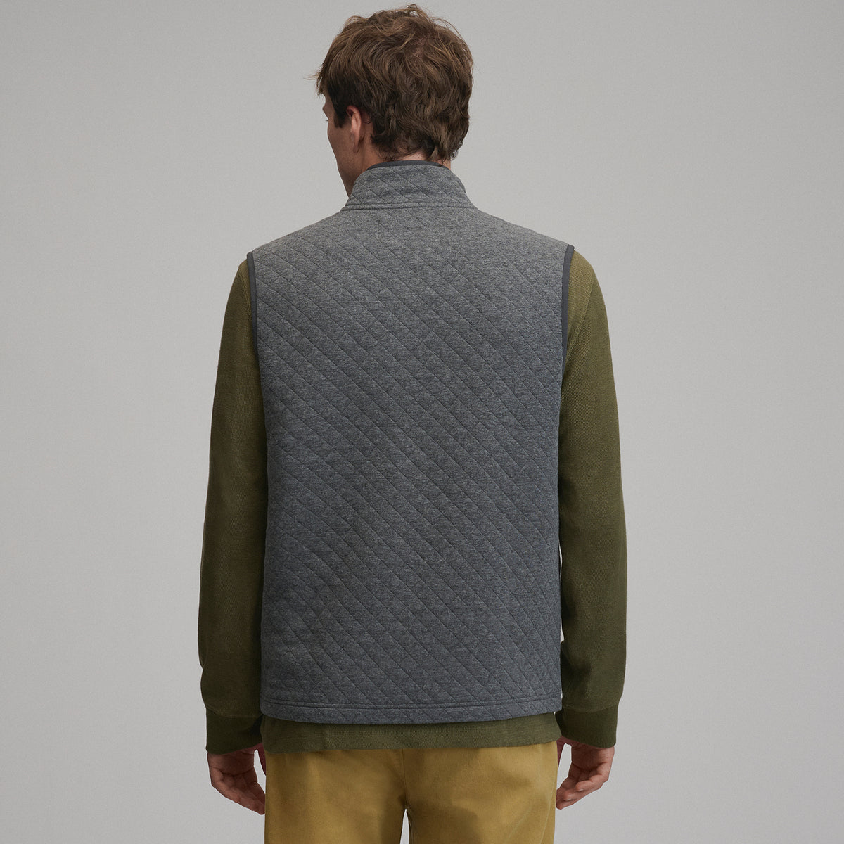 Quilted Vest-Charcoal Heather-2