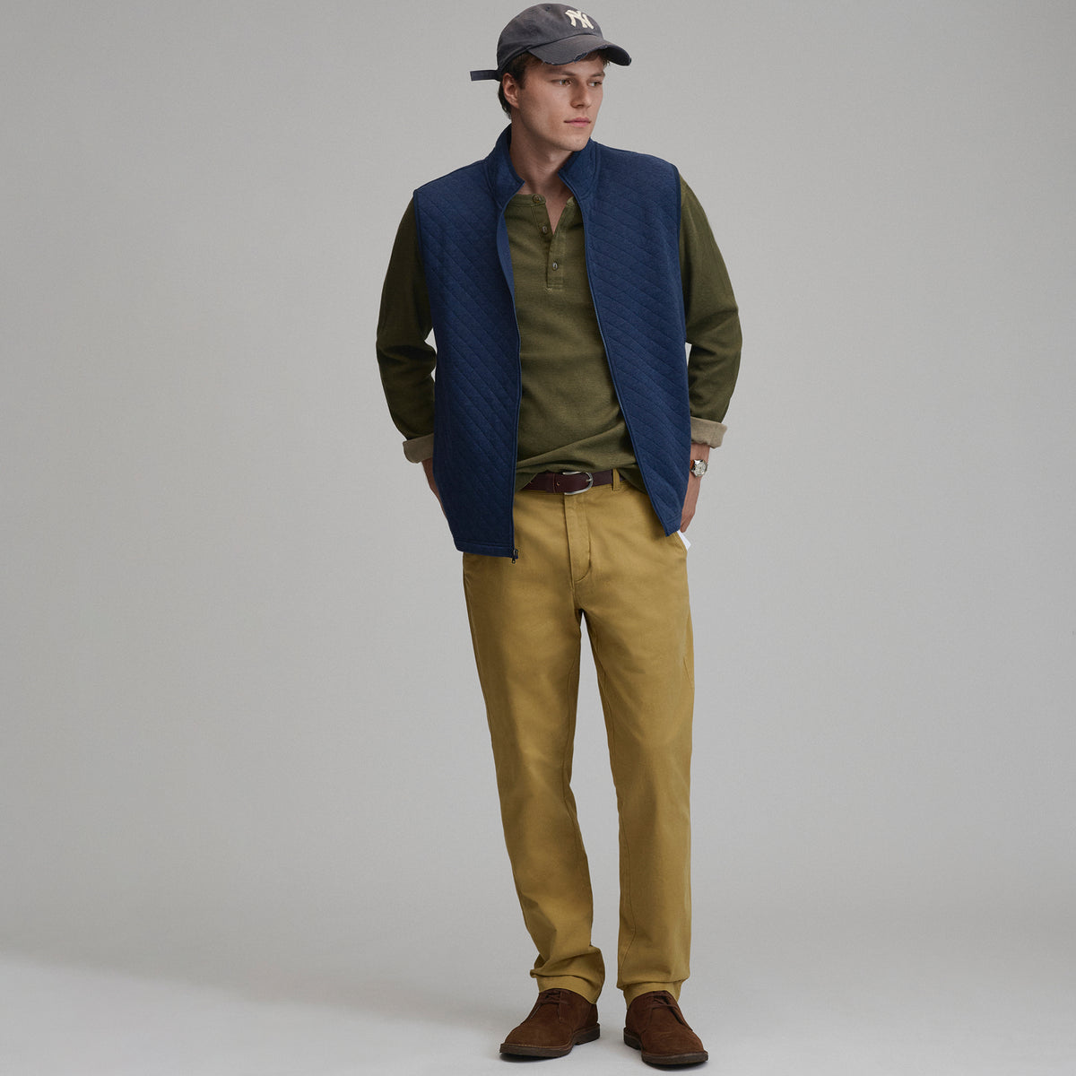Quilted Vest-Navy/Heather-10