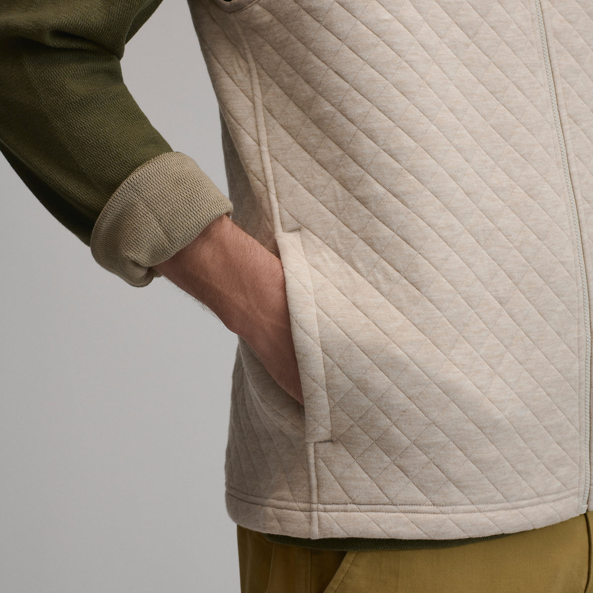 Quilted Vest-Heather Oatmeal-14