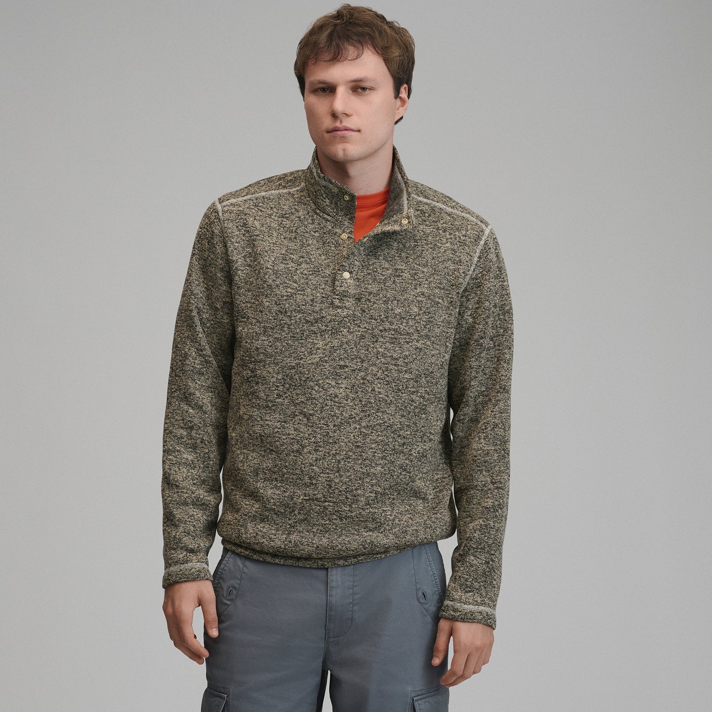 Radiator Fleece Snap Mock 2.0-Jute-5