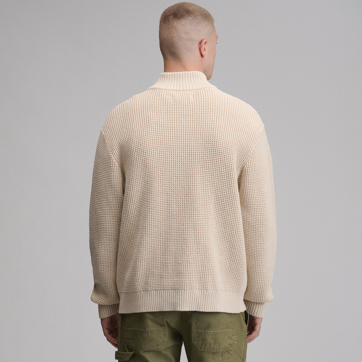 Signature Button Mock Neck-Jute-10