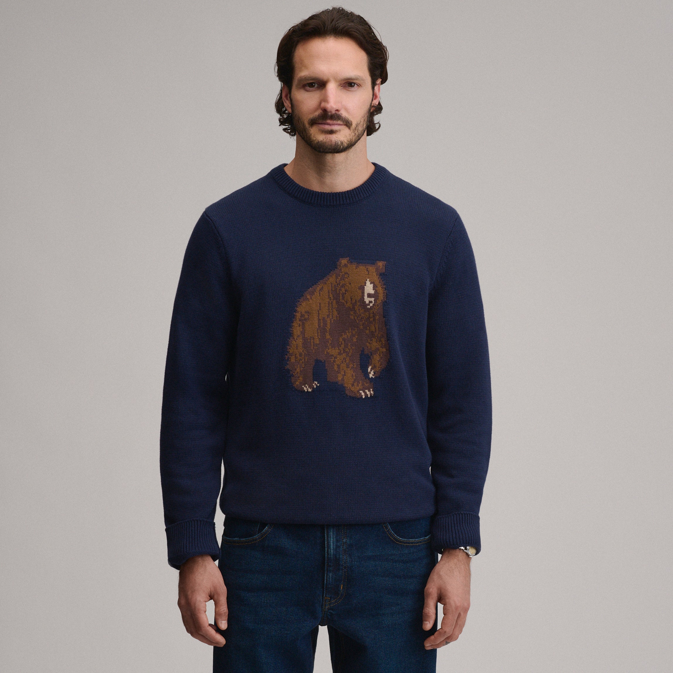 Men's Classic Crew Bear Sweater – Eddie Bauer