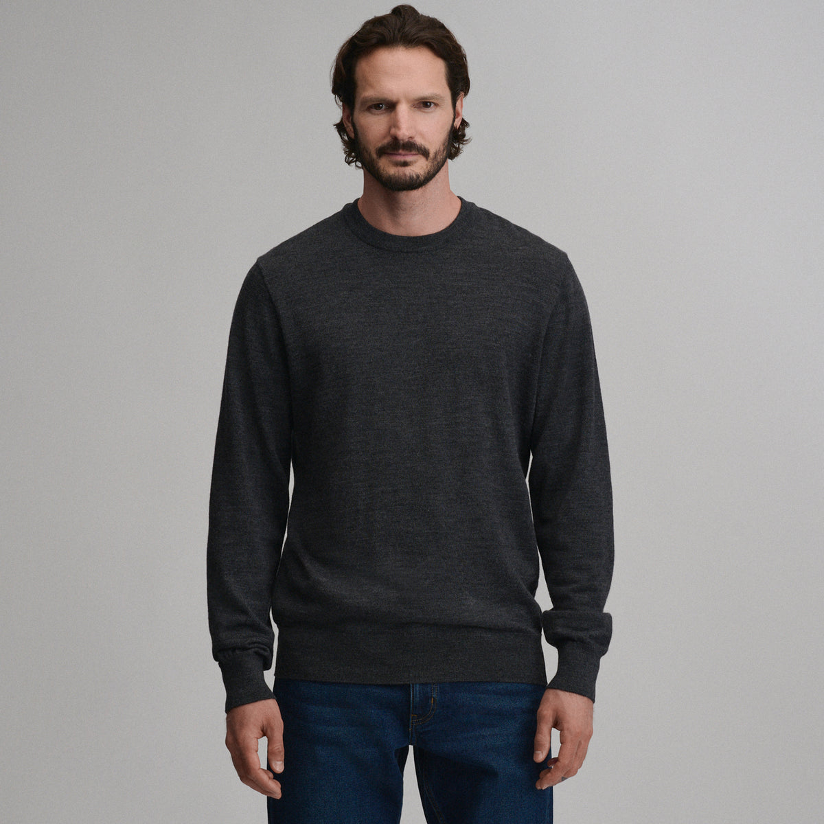 Signature Merino Crew-Charcoal Heather-5