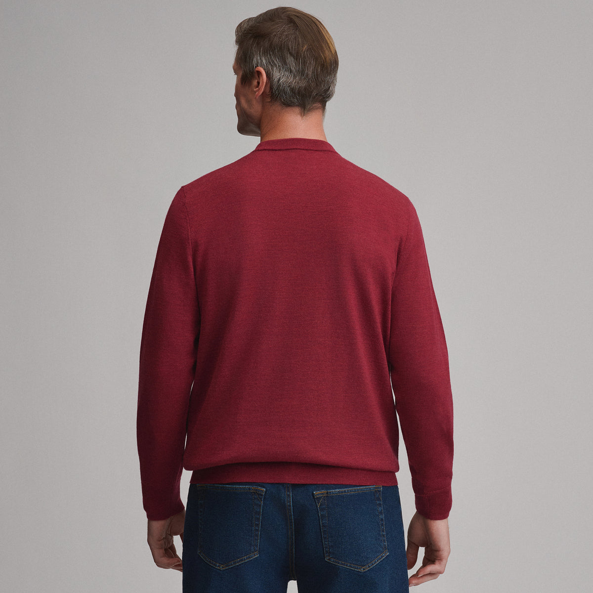 Men's Signature Merino Crew Sweater-Blossom-2