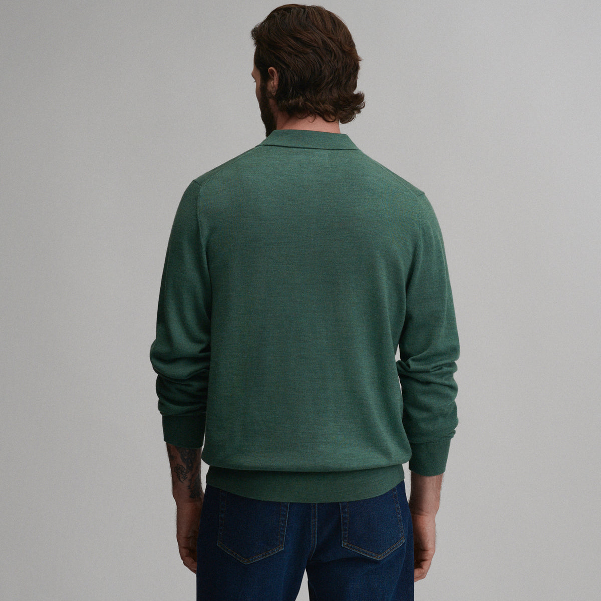 Signature Merino Polo LS-Asparagus-2