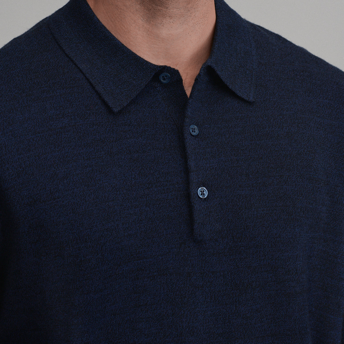 Signature Merino Polo LS-Navy/Heather-11