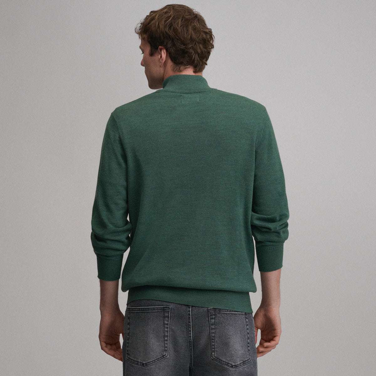 Signature Merino QTR Zip-Asparagus-2