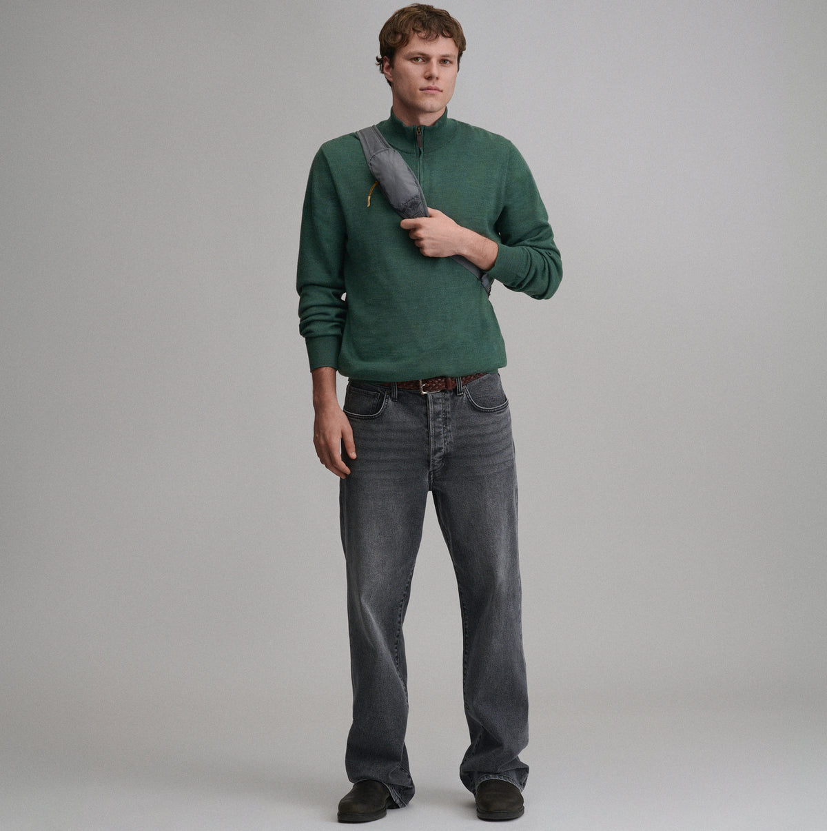 Signature Merino QTR Zip-Asparagus-4