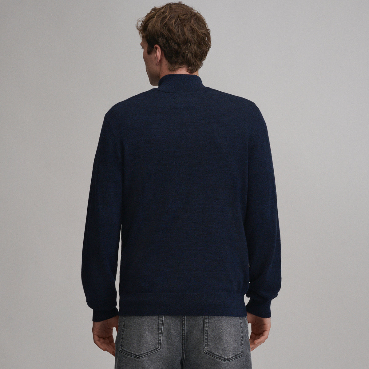 Signature Merino QTR Zip-Navy/Heather-14