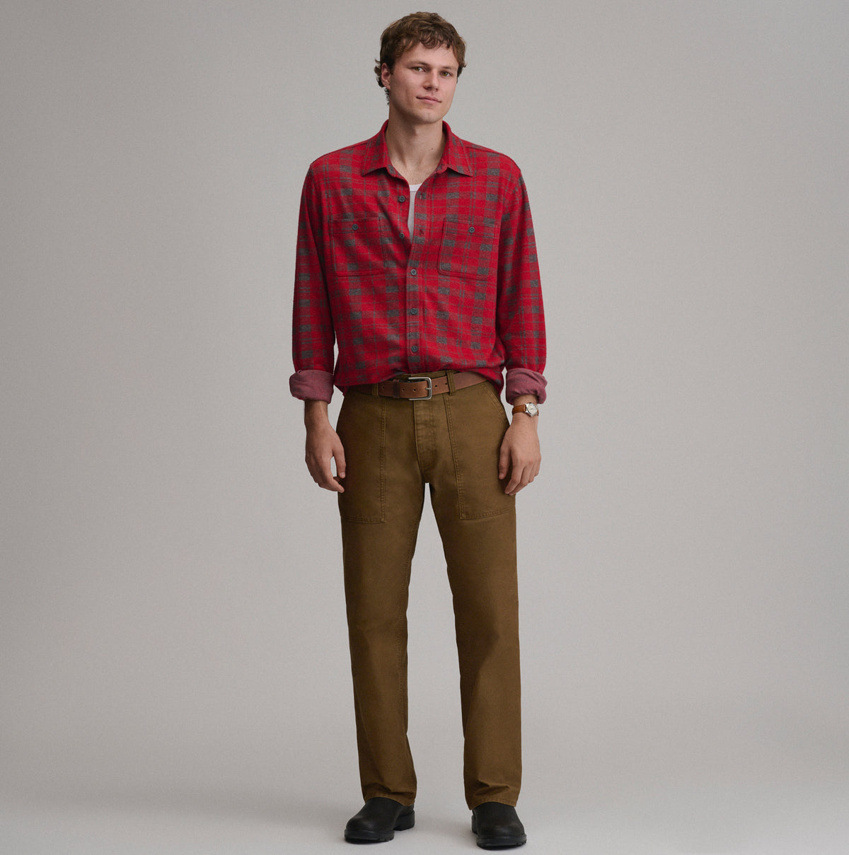 Men's Soft Knit Shirt-Cardinal-T1