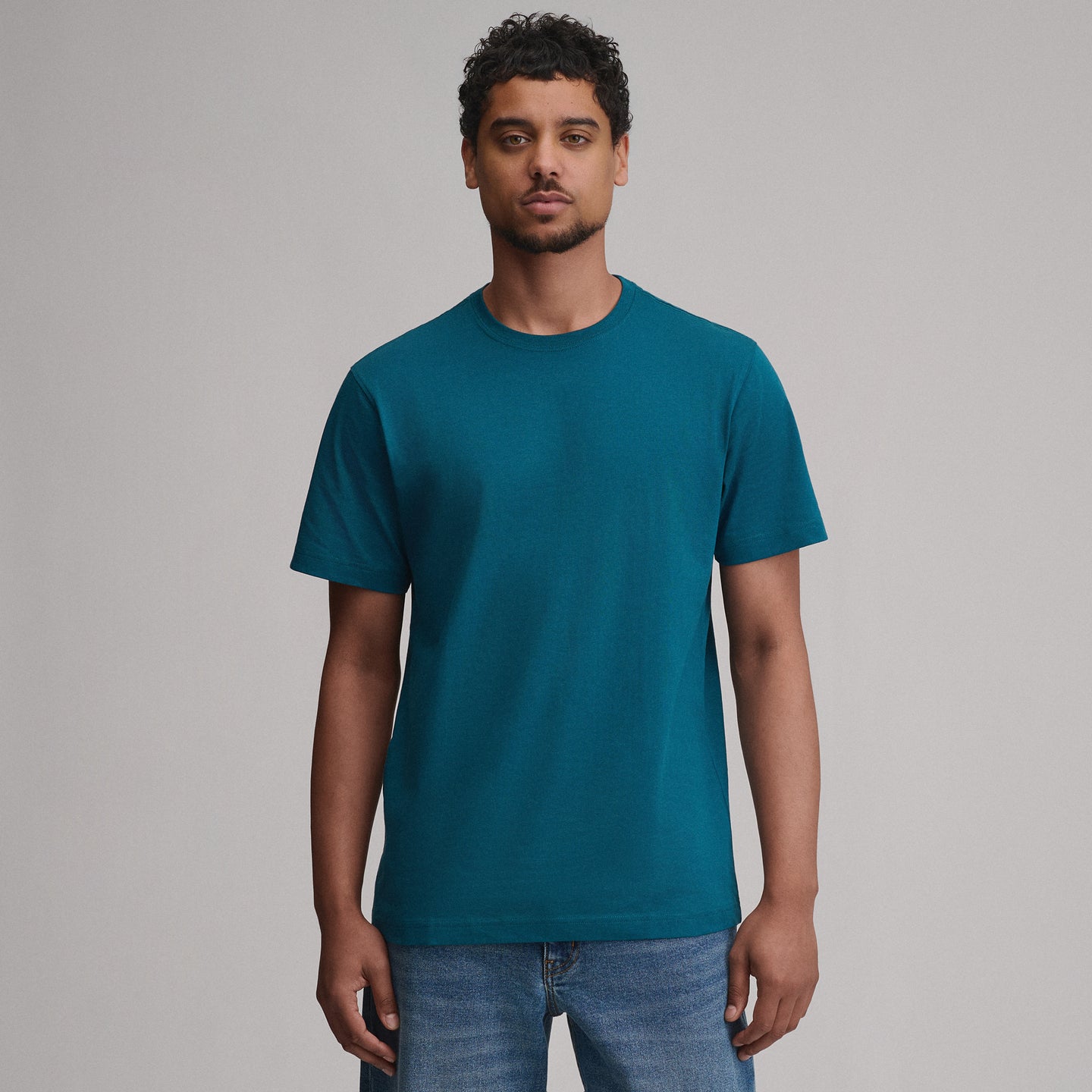 Men's Legend Wash 100% Cotton Short-Sleeve Classic T-Shirt-Meridian Blue-1