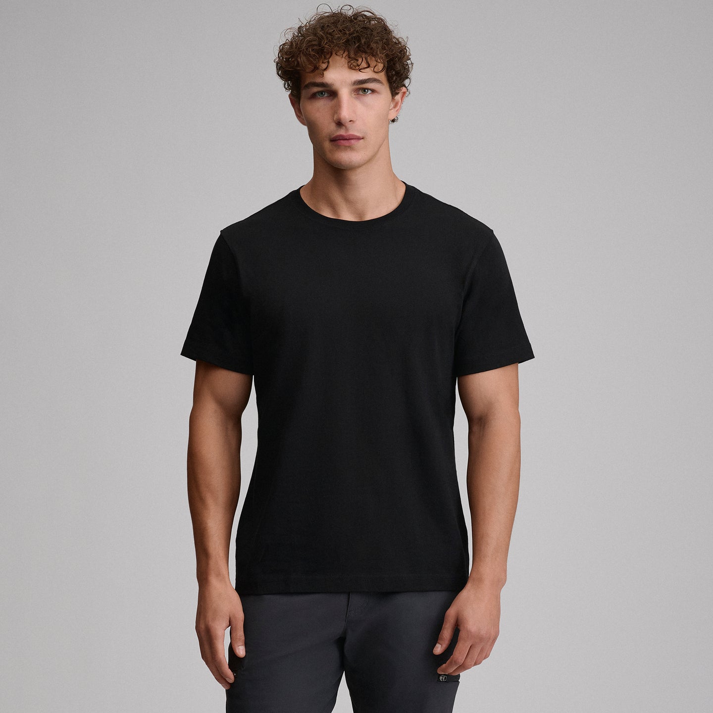 Men's Legend Wash 100% Cotton Short-Sleeve Classic T-Shirt-Black-9