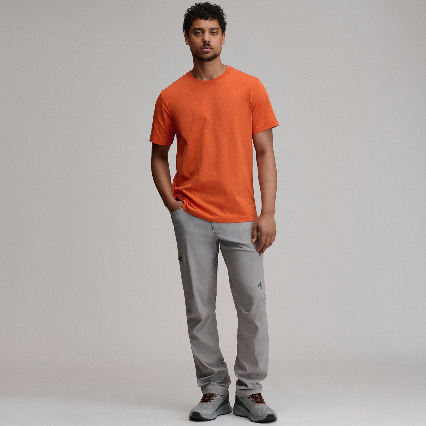 Men's Legend Wash 100% Cotton Short-Sleeve Classic T-Shirt-Carrot-20