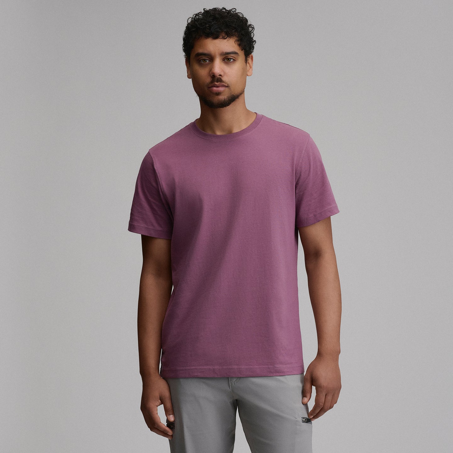 Men's Legend Wash 100% Cotton Short-Sleeve Classic T-Shirt-Deep Wisteria-21