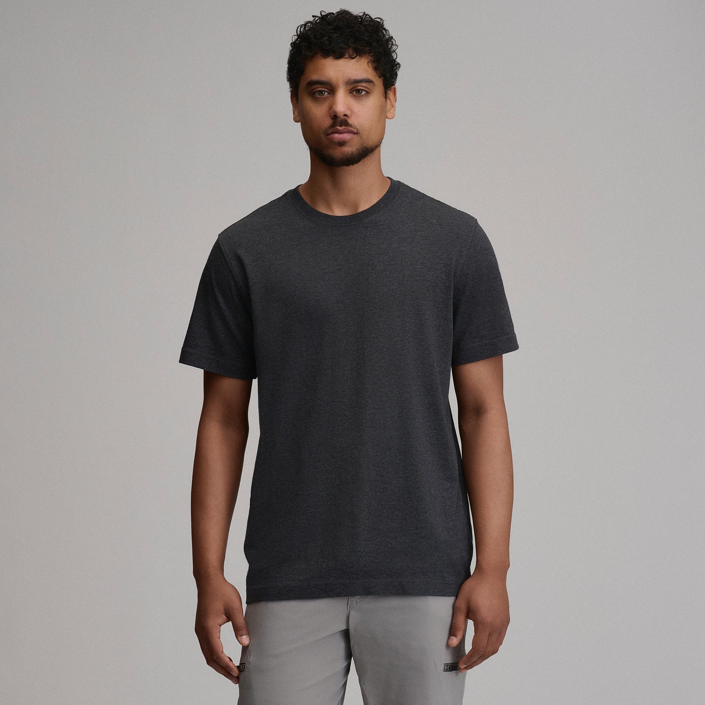 Men's Legend Wash 100% Cotton Short-Sleeve Classic T-Shirt-Dk Charcoal Htr-86