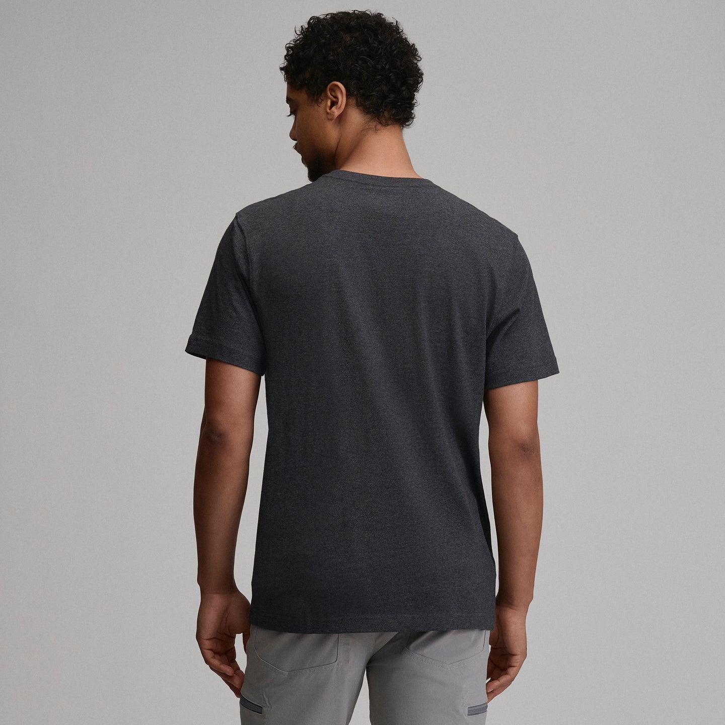 Men's Legend Wash 100% Cotton Short-Sleeve Classic T-Shirt-Dk Charcoal Htr-87