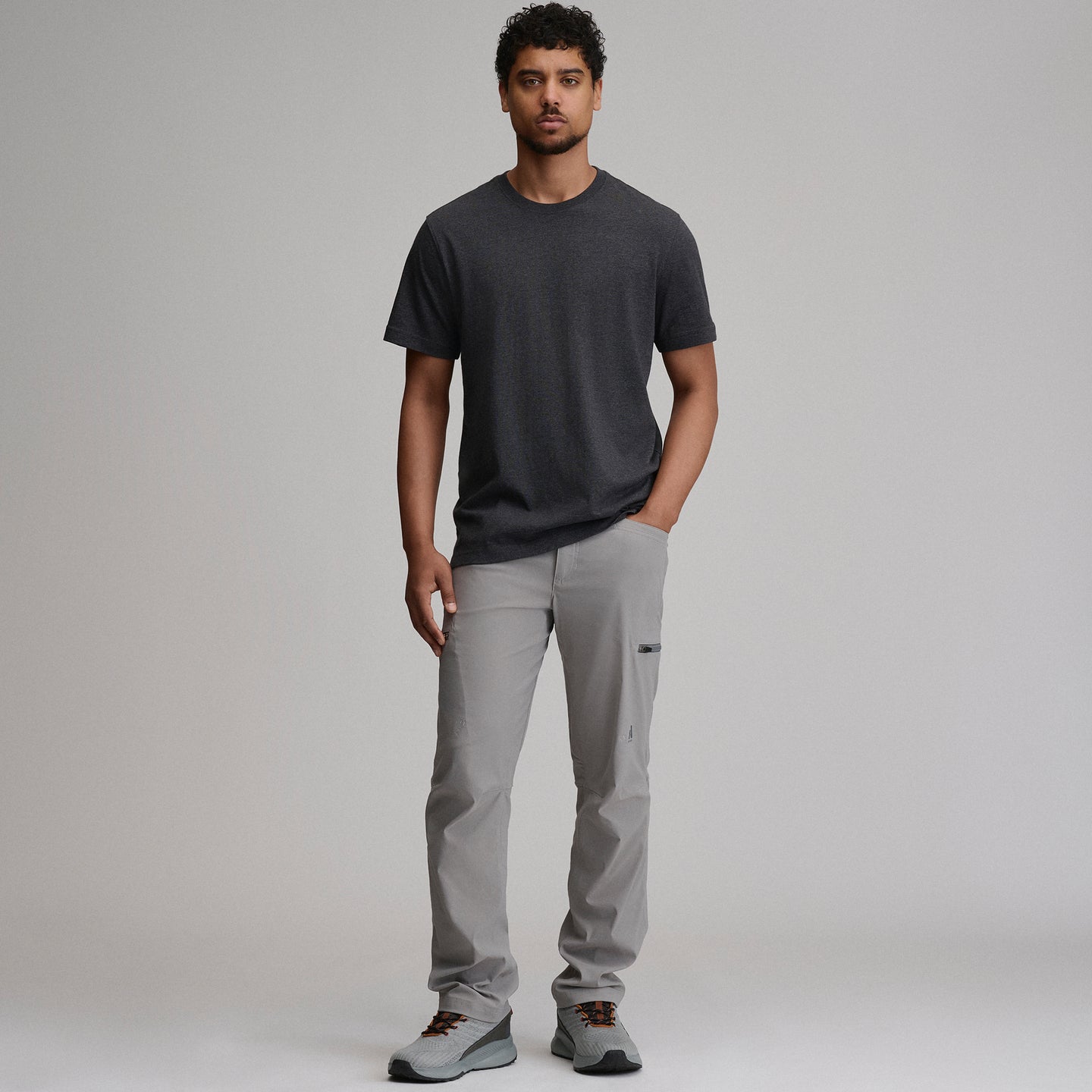 Men's Legend Wash 100% Cotton Short-Sleeve Classic T-Shirt-Dk Charcoal Htr-89