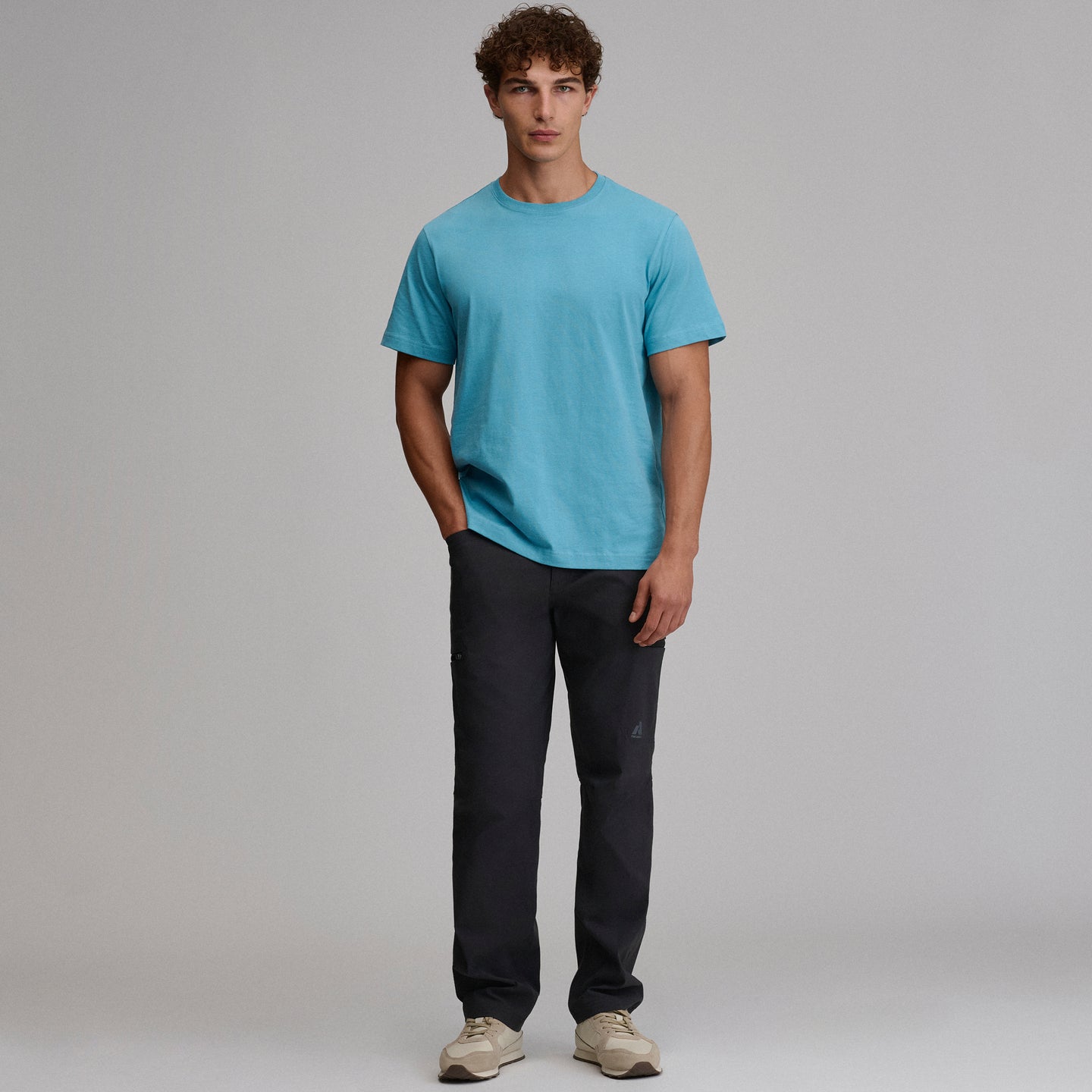 Men's Legend Wash 100% Cotton Short-Sleeve Classic T-Shirt-Sea Spray-28