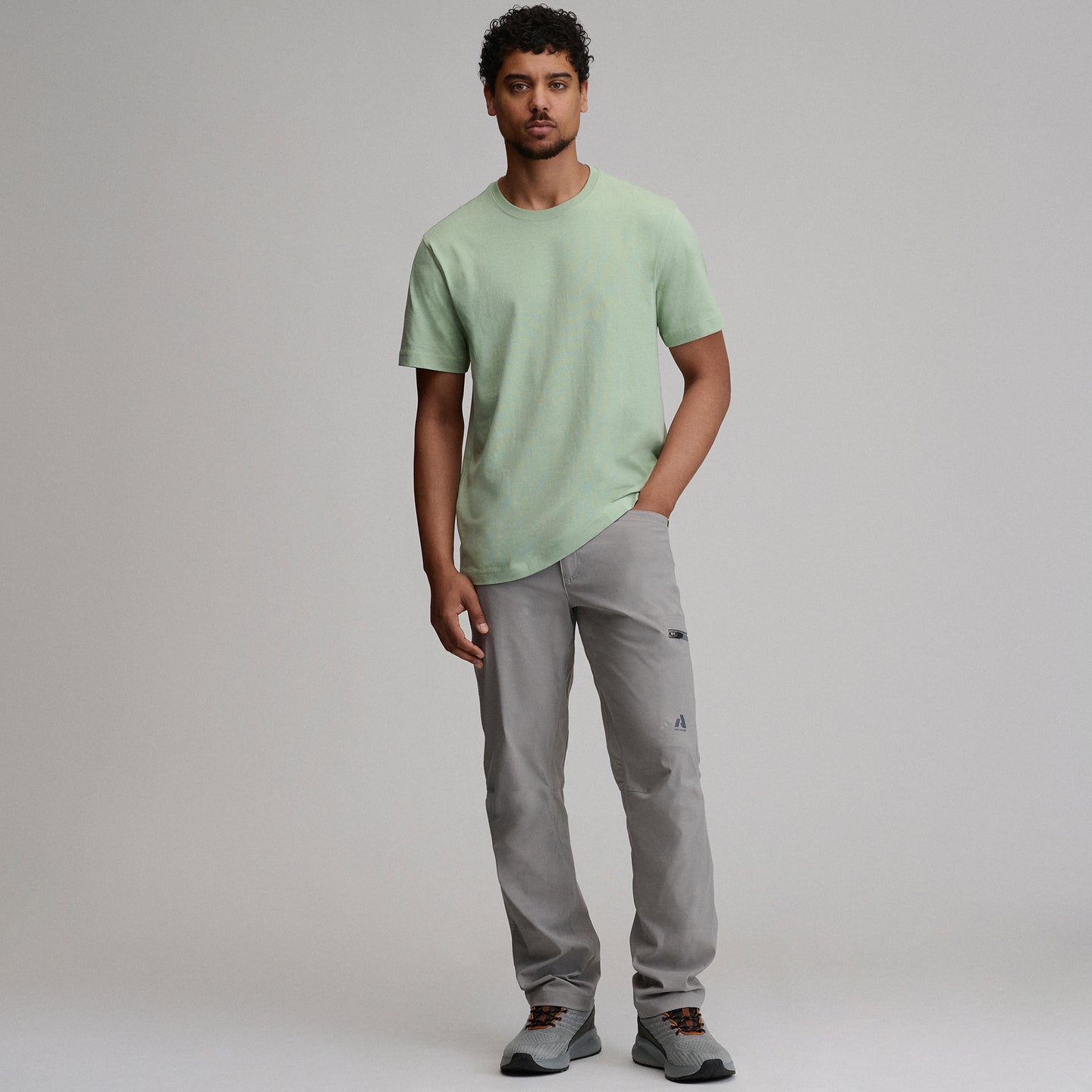 Men's Legend Wash 100% Cotton Short-Sleeve Classic T-Shirt-Limestone-32