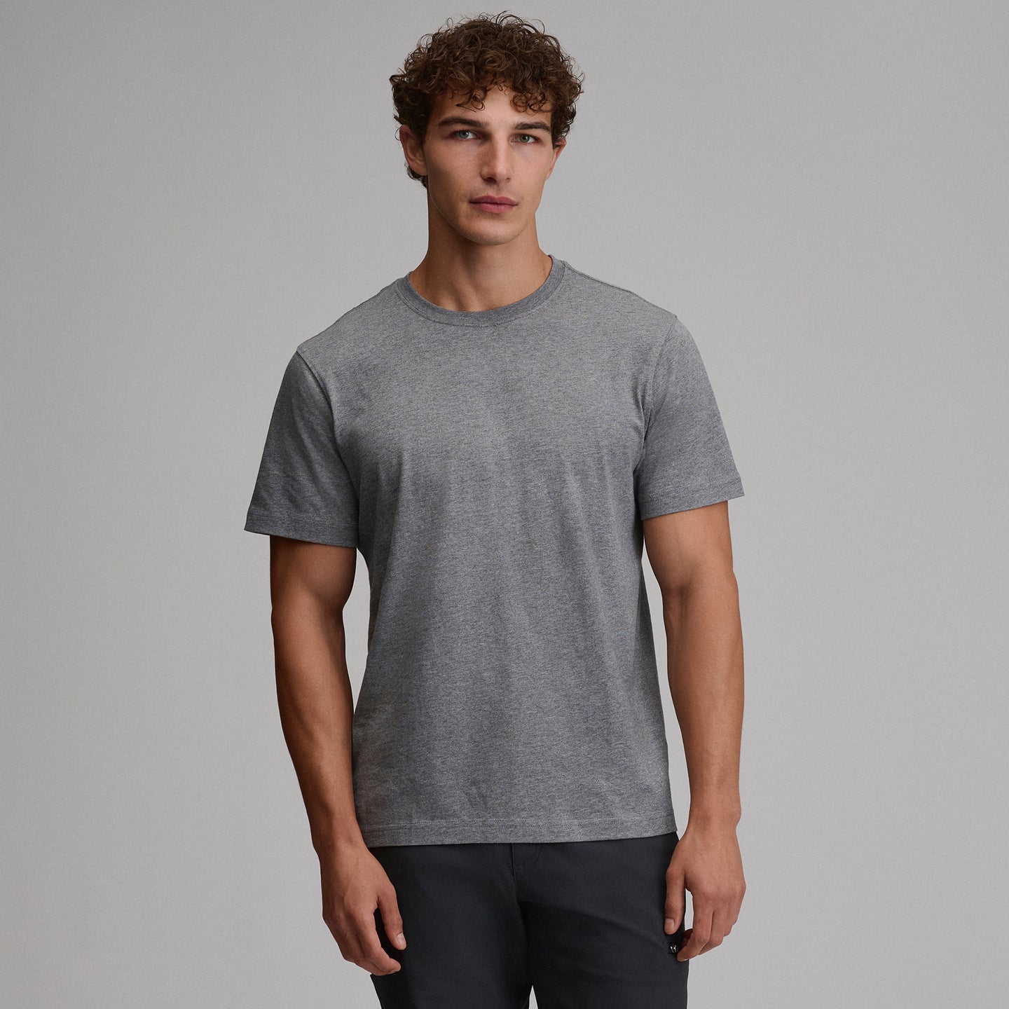 Men's Legend Wash 100% Cotton Short-Sleeve Classic T-Shirt-Med Htr Gray-37