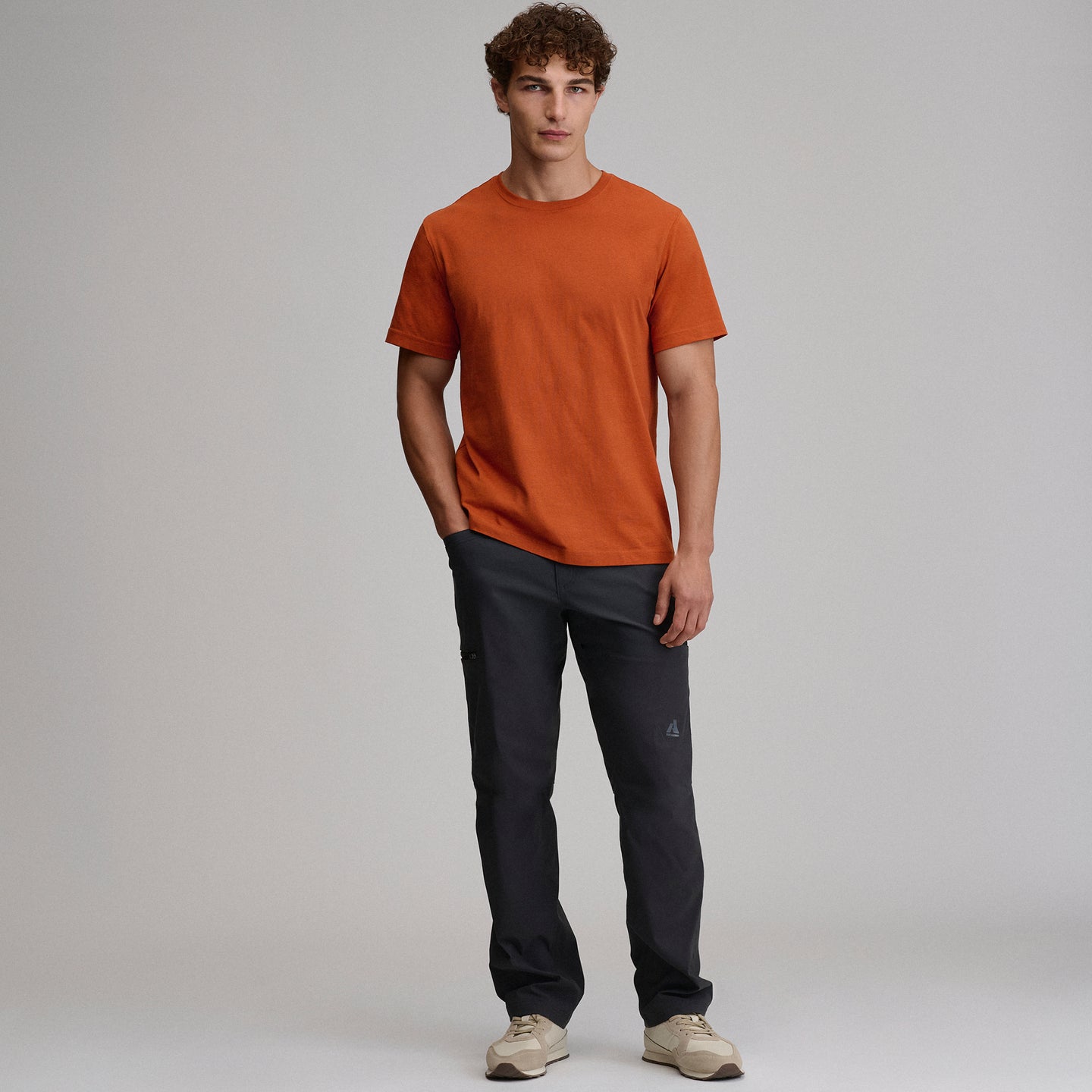 Men's Legend Wash 100% Cotton Short-Sleeve Classic T-Shirt-Picante-44