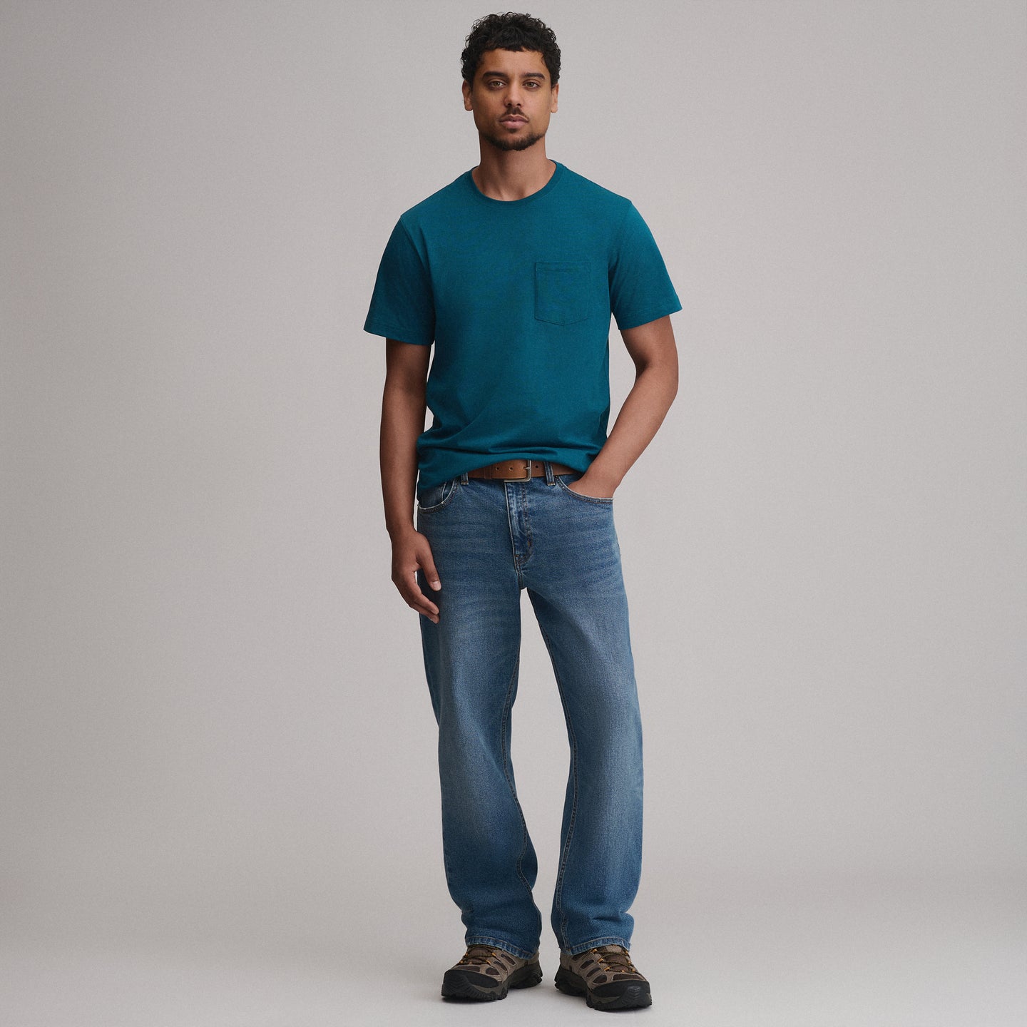 Men's Legend Wash 100% Cotton Short-Sleeve Pocket T-Shirt-Meridian Blue-8