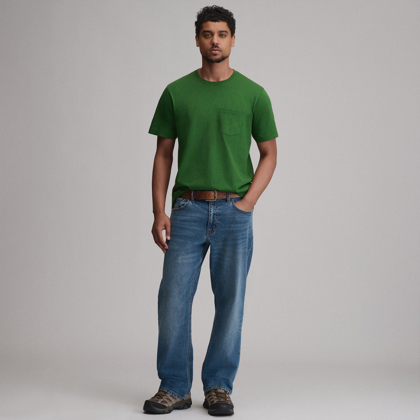 Men's Legend Wash 100% Cotton Short-Sleeve Pocket T-Shirt-Asparagus-12