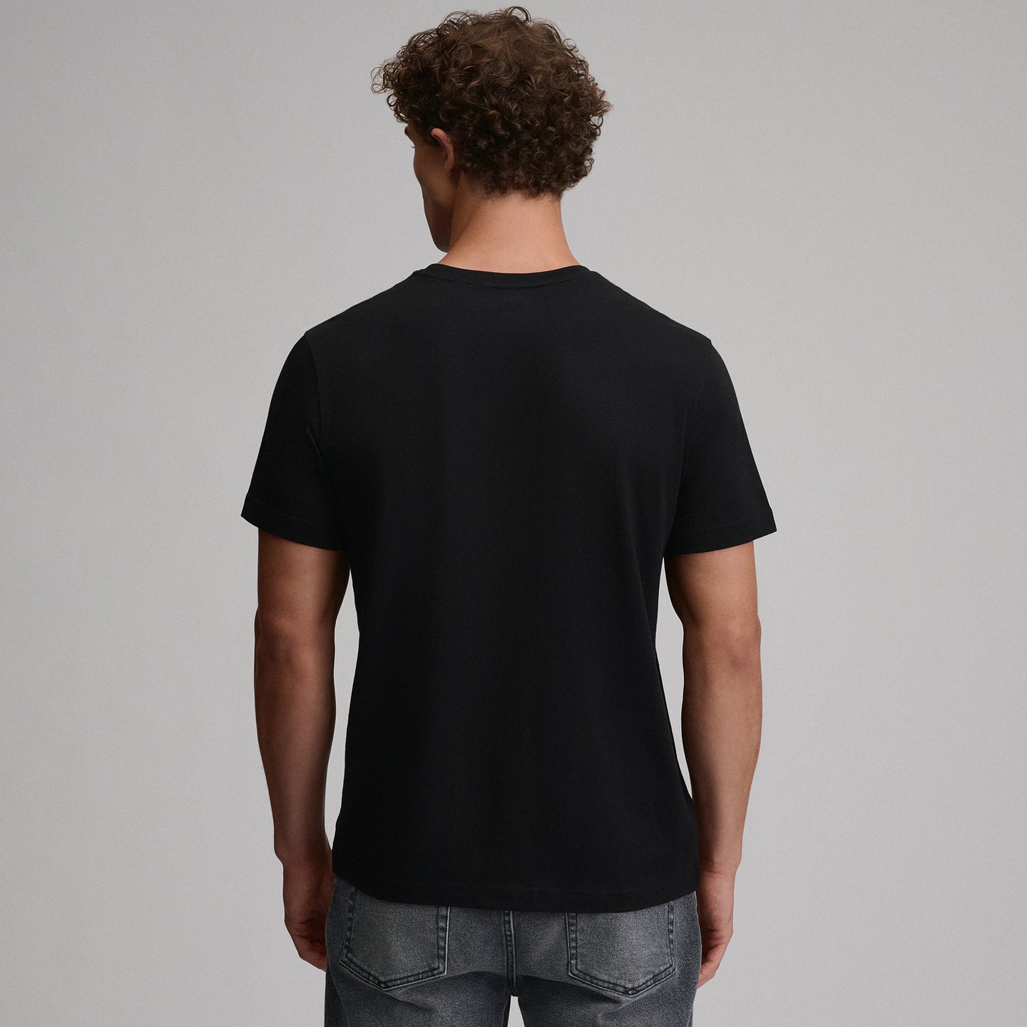 Men's Legend Wash 100% Cotton Short-Sleeve Pocket T-Shirt-Black-19