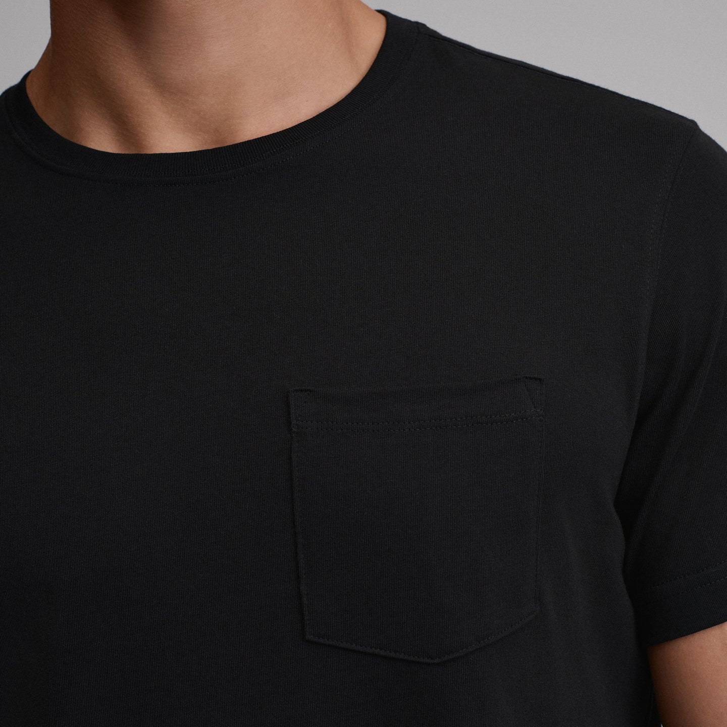 Men's Legend Wash 100% Cotton Short-Sleeve Pocket T-Shirt-Black-20