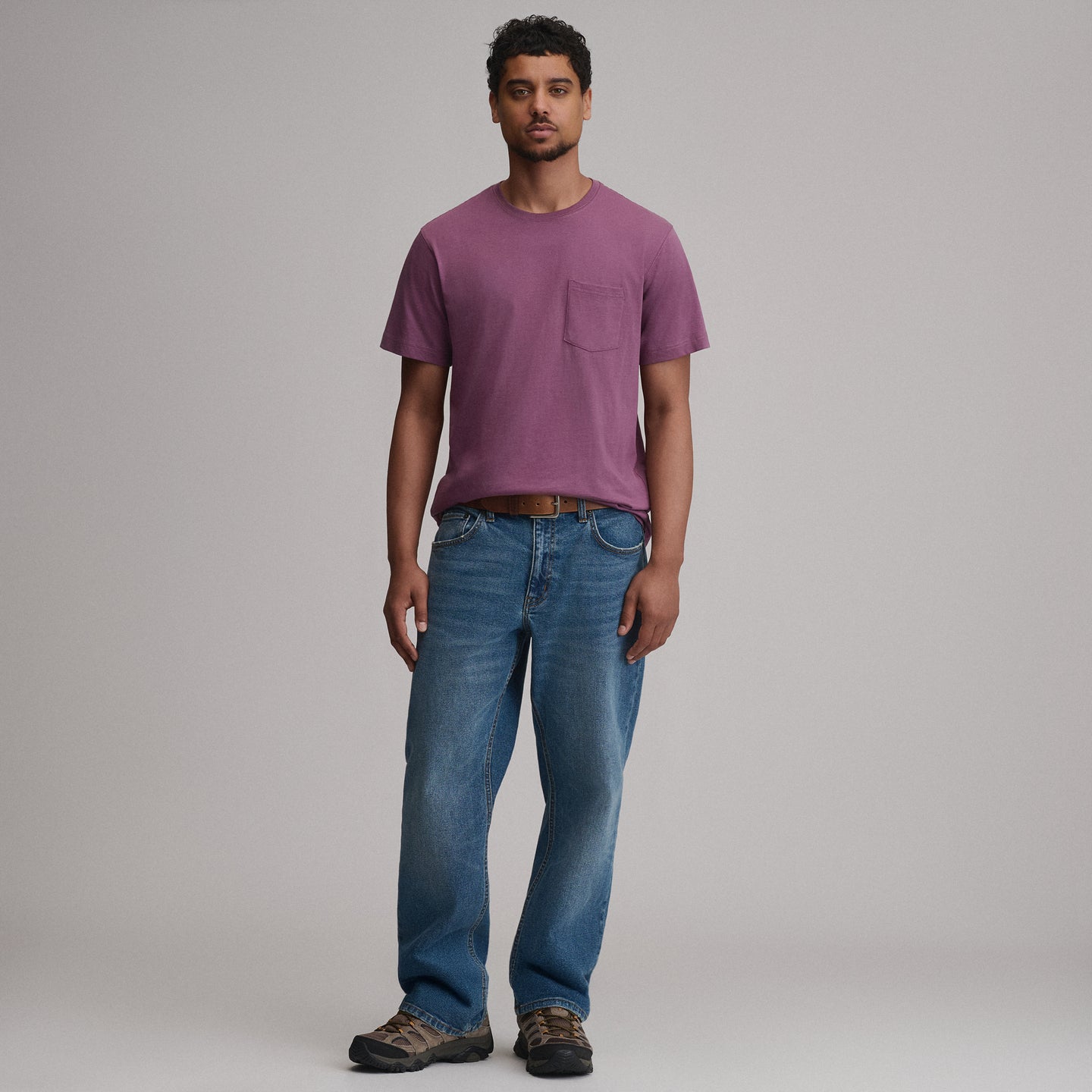 Men's Legend Wash 100% Cotton Short-Sleeve Pocket T-Shirt-Deep Wisteria-20